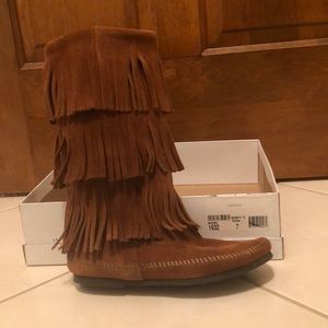 Minnetonka Moccasins  -Worn once for a photo shoot. Like brand new!!!